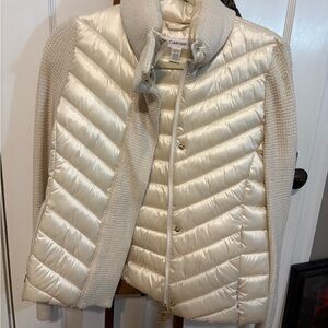 Calvin Klein Off-White Quilted Jacket